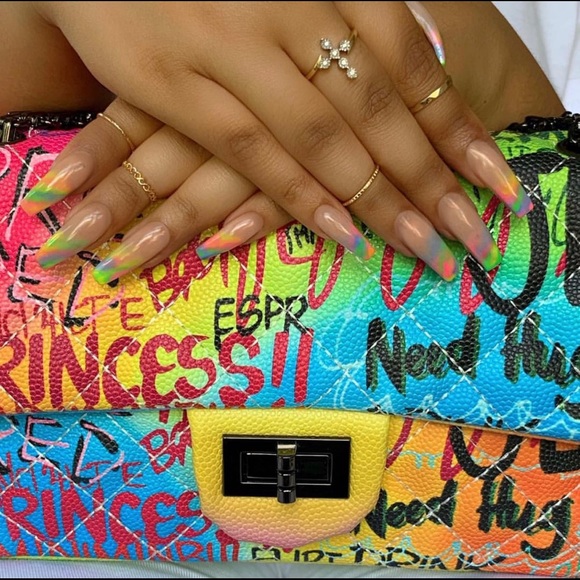 🔥🛍Only 2 left🔥🛍Neon Color Graffiti Handbag🛍🔥 - Picture 6 of 8